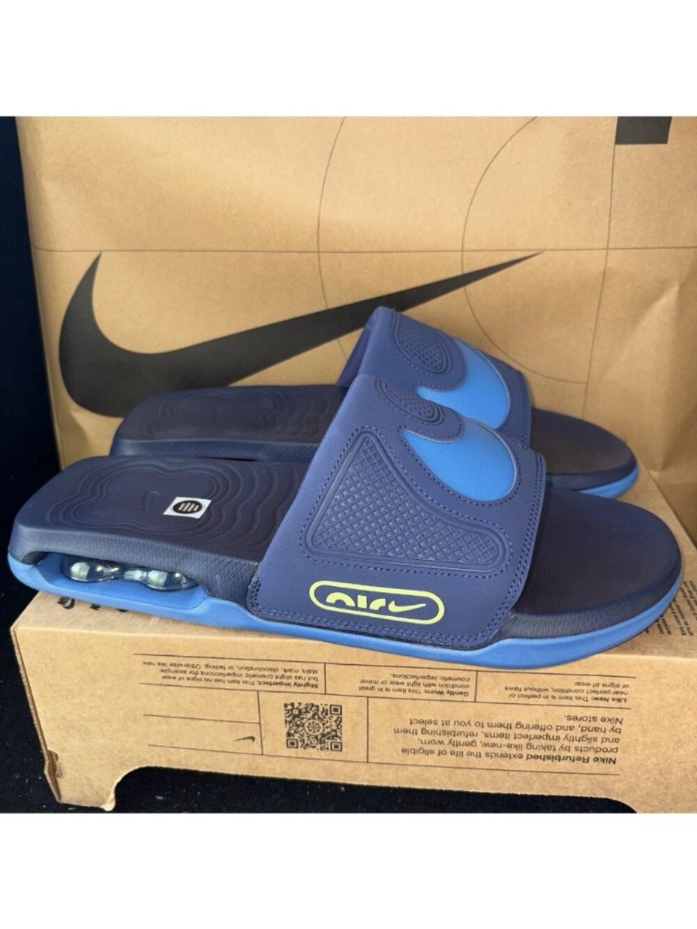 NEW Nike Men's Air Max Cirro Slides 'Midnight Navy' DC1460-401 Size 13